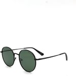 REDBERRY Marka RB 2102 C3 Unisex,OVAL,METAL,SİYAH Çerçeve ORGANİK,YEŞİL Cam 54 Ekartman Güneş Gözlüğü