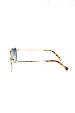 REDBERRY Marka RB 2108 C4 Erkek,KARE,METAL,ALTIN Çerçeve ORGANİK,MAVİ Cam 53 Ekartman Güneş Gözlüğü