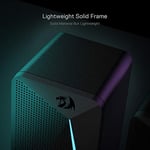 Redragon GS510 Waltz RGB masaüstü hoparlörler, LED arka aydınlatmalı 2.0 kanallı PC stereo hoparlörler, gelişmiş bas ve kolayca erişilebilen ses kontrolü, USB ve 3,5 mm kablo ile
