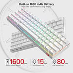 Redragon K530 Draconic%60 Kompakt RGB Kablosuz, 5.0 Bluetooth Oyun Klavyesi Kahverengi Anahtarlı ve 16,8 Milyon RGB Aydınlatma - Seçenekler: SMALL, Kahverengi Anahtar