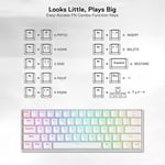 Redragon K530 Draconic%60 Kompakt RGB Kablosuz, 5.0 Bluetooth Oyun Klavyesi Kahverengi Anahtarlı ve 16,8 Milyon RGB Aydınlatma - Seçenekler: SMALL, Kahverengi Anahtar
