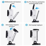 REDTRON GoPro Hero 5/6/7 için su geçirmez gövde, 60 m suya dayanıklı dalış koruyucu kılıf, hızlı montaj mandallı ve 12 buğulanma önleyici eklenti,  - Seçenekler: Case for Gopro 5/6/7, Case for Gopro 8