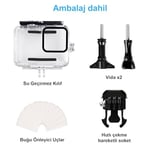 REDTRON GoPro Hero 9/10/11/12/13 için su geçirmez gövde, 60 m suya dayanıklı dalış kılıfı, hızlı montaj kıskaçlı ve buğulanma önleyici ek parça, Gopro 9/10/11/12/13 Black Action Camera için aksesuar
