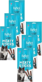 Reflex Plus Meaty Sticks Somonlu Kedi Ödül Çubuğu, 3x5gr, Altılı Paket