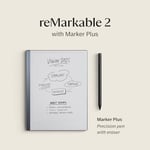 reMarkable 2 - Tablet Kağıt Yeni Nesil (Marker Plus Silgi dahil) - Kağıt gibi görünen bir ekranda yazılı notlar alın; metne dönüştürün; tüm cihazlarda görüntüleyin