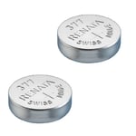 Renata 2 x Pil ( SR626SW Uhrenbatterien 377, gümüş renkli, 1,55 V, İsviçre'de üretilmiştir)
