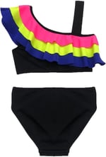 Renkli volanlı kız çocuk bikini takım DB200617BT
