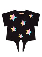 Renkli Yıldız Kız Çocuk T-Shirt Şort Takım