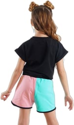 Renkli Yıldız Kız Çocuk T-Shirt Şort Takım