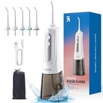 RENPHO Akülü Diş Duşu, 300ML Taşınabilir Suya Dayanıklı USB Şarj Edilebilir Dental Oral Irrigator, DIY ile 4 Mod, 5 Jet Uç, Su Diş Seçtikleri Ev Seyahati için Diş Temizleyici