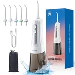 RENPHO Akülü Diş Duşu, 300ML Taşınabilir Suya Dayanıklı USB Şarj Edilebilir Dental Oral Irrigator, DIY ile 4 Mod, 5 Jet Uç, Su Diş Seçtikleri Ev Seyahati için Diş Temizleyici