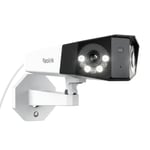 REOLINK 4K PoE Güvenlik Kamera Sistemi, 180 Derece Görüş Açısında Ev Açık IP Kamera, İnsan/Araç/Evcil Hayvan Algılama, Renkli Gece Görüşü, İki Yönlü Konuşma, 256GB'a kadar microSD Kart, Duo 2 PoE