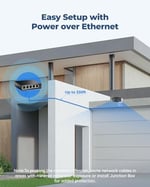 REOLINK 4K PoE Güvenlik Kamera Sistemi, 180 Derece Görüş Açısında Ev Açık IP Kamera, İnsan/Araç/Evcil Hayvan Algılama, Renkli Gece Görüşü, İki Yönlü Konuşma, 256GB'a kadar microSD Kart, Duo 2 PoE