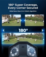 REOLINK Duo 3 PoE 16MP UHD Çift Lensli PoE Güvenlik Kamerası, 180° Panoramik Görünüm, Hareket İzleme, F1.6 Renkli Gece Görüşü, Kişi/Araç/Hayvan Algılama, 2 Yönlü Ses, 7/24 Kayıt Desteği