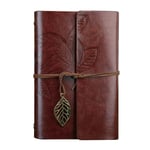 Retro Vintage yapraklı not defteri, klasik PU deri kapak, seyahat defteri, travel journal, günlük, seyahat günlüğü, doldurulabilir eskiz defteri, Sketchbook, 130x185mm