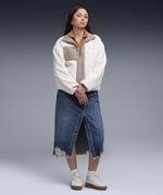 Reversible Sherpa Kadın Bej Günlük Stil Ceket 68838687