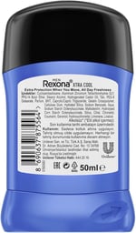 Rexona Men Erkek Anti-Perspirant Deodorant Stick Xtra Cool Fresh Protection Ter Kokusuna Karşı Koruma 50 ml