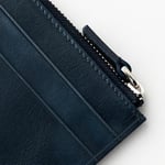 RFID Kart Sahibi Fermuarlı Cüzdan | Erkekler Kadınlar için İş ve Kredi Kartı Tutucuları Tam Tahıllı Sığır Derisi El İşi Deri
