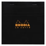 Rhodia Kareli Bloknot, Siyah, 148x148 mm - Seçenekler: 74x105 mm, 74x210 mm, 85x120 mm, 110x170 mm, 148x105 mm...