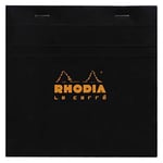 Rhodia Kareli Bloknot, Siyah, 148x148 mm - Seçenekler: 74x105 mm, 74x210 mm, 85x120 mm, 110x170 mm, 148x105 mm...