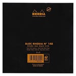 Rhodia Kareli Bloknot, Siyah, 148x148 mm - Seçenekler: 74x105 mm, 74x210 mm, 85x120 mm, 110x170 mm, 148x105 mm...
