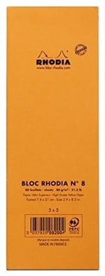 Rhodia Kareli Bloknot, Turuncu, 74x210 mm