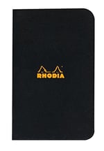 Rhodia Kareli Zımbalı Defter, Siyah, 75x120 mm - Seçenekler: 75x120 mm, 148x210 mm, 210x297 mm