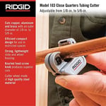 RIDGID 32975 Model 103 Kapalı Çeyrek Boru Kesici, 1/8