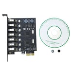 RIITOP USB 3.0 PCI-e Genişletme Kartı 7 Bağlantı Noktası, PCI-e x1 - USB 3.0 HUB Adaptörü 5Gbps (Güç Gerekmez)