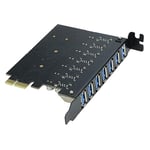 RIITOP USB 3.0 PCI-e Genişletme Kartı 7 Bağlantı Noktası, PCI-e x1 - USB 3.0 HUB Adaptörü 5Gbps (Güç Gerekmez)