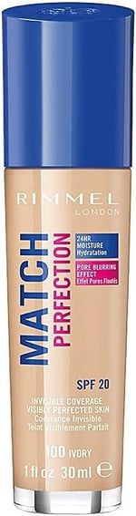 Rimmel London Match Perfection Fondöten 100-Ivory