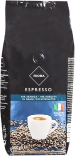 Rioba Kafeinsiz%60 Arabica ve%40 Robusta Çekirdek Kahve 500gr