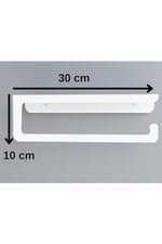 Risingmaber Dekoratif Beyaz Metal Baharatlık Raflı Havluluk&Havlu Tutucu&Kağıt Havluluk MT45B