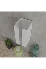Risingmaber Metal Beyaz Güçlü Yapışkanlı Organizer Peçetelik,Dispenser Mutfak Banyo Peçetelik MT107B