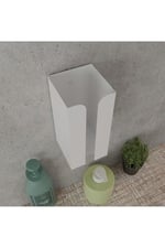 Risingmaber Metal Beyaz Güçlü Yapışkanlı Organizer Peçetelik,Dispenser Mutfak Banyo Peçetelik MT107B