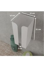 Risingmaber Metal Beyaz Güçlü Yapışkanlı Organizer Peçetelik,Dispenser Mutfak Banyo Peçetelik MT107B
