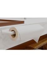 Risingmaber Metal Beyaz Yapışkanlı Kağıt Havluluk Yapışkanlı Havlu Askılığı, Banyo Askısı Yapışkanlı Havluluk ve Peçetelik 3M Yapışkanlı Tasarım MT72B