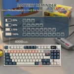 RK86 Kablosuz Mekanik Klavye, Gaming Klavye Conta Montajlı, 3 Mod (2.4Ghz/Bluetooth/Type C) Apex Pro TKL RGB 75% Oyuncu Klavyesi, TFT Renkli Ekran, Topuz, Hot Swappable Doğrusal Anahtar