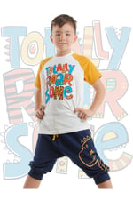 Roarsome Erkek Çocuk T-shirt Kapri Şort Takım
