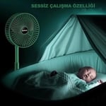 Robeve Masaüstü Vantilatör Şarjlı Vantilatör Yükselebilen Fan Soğutucu Fan Klima Serinletici 3 Kademeli Hız Ayarı Asorti Renk