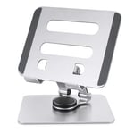 ROBEVE Tablet Standı 360 Derece Dönebilen Tablet Stand Katlanabilir Metal Tablet Tutucu Standı Tablet ve Telefon Tutucu Stant Tablet Tutucu Metal (N03 - Gri)
