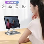 ROBEVE Tablet Standı 360 Derece Dönebilen Tablet Stand Katlanabilir Metal Tablet Tutucu Standı Tablet ve Telefon Tutucu Stant Tablet Tutucu Metal (N03 - Gri)