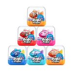 ROBO ALIVE Robo Fish Serisi 3 robot balık, 2'li paket, turuncu ve deniz mavisi, birden fazla yönde yüzer, pille çalışır, oyuncak balık, havuz oyuncağı (2'li paket, - Seçenekler: Seri 2, Seri 3, Modern