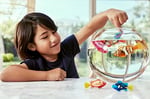 ROBO ALIVE Robo Fish Serisi 3 robot balık, 2'li paket, turuncu ve deniz mavisi, birden fazla yönde yüzer, pille çalışır, oyuncak balık, havuz oyuncağı (2'li paket, - Seçenekler: Seri 2, Seri 3, Modern
