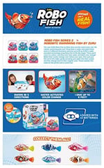 Robo Fish Serisi 2 Robotik Yüzme Balıkları Renk Değişimi ile ZURU