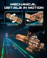 ROBOTIME Yetişkinler ve Gençler için Ahşap 3D Yapboz, 412 Parça Kendin Yap Mekanik Model Kiti, Elastik Atıcı, Bulmaca Meraklıları ve Koleksiyoncular için Yaratıcı Hediye, LQA01