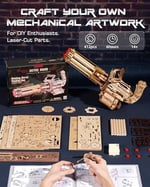 ROBOTIME Yetişkinler ve Gençler için Ahşap 3D Yapboz, 412 Parça Kendin Yap Mekanik Model Kiti, Elastik Atıcı, Bulmaca Meraklıları ve Koleksiyoncular için Yaratıcı Hediye, LQA01