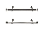 Rod Desyne SIDE100-5 2,54 cm Yan Perde Çubuğu, 30,48-50,8 cm (2'li Set), Saten Nikel
