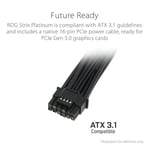 ROG-STRIX-1000P TAM MODÜLER GÜÇ KAYNAĞI, 80 PLUS PLATİNUM SERTİFİKALI, ATX 3.1, GaN MOSFET, “GPU-FIRST” PATENTLİ AKILLICA VOLTAJ DÜZENLEYİCİ, 10 YIL GARANTİ