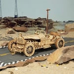 ROKR 3D Ahşap Bulmaca Yetişkinler Çocuklar için Vintage Grand Prix Araba Modeli Kitleri Hediye Genç